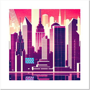 Retro Big City Posters and Art